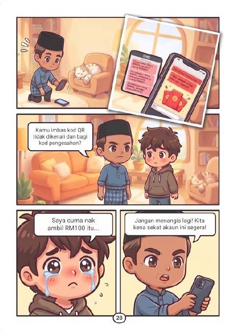 Halaman komik ScamAlert Junior Buku 2, contoh 5