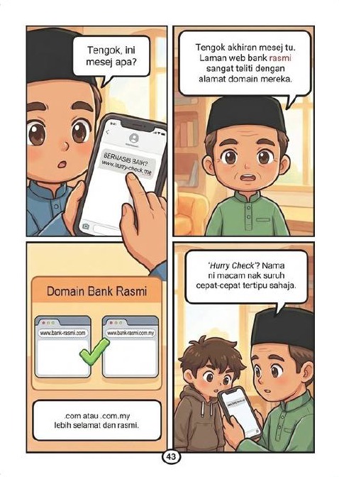 Halaman komik ScamAlert Junior Buku 2, contoh 7
