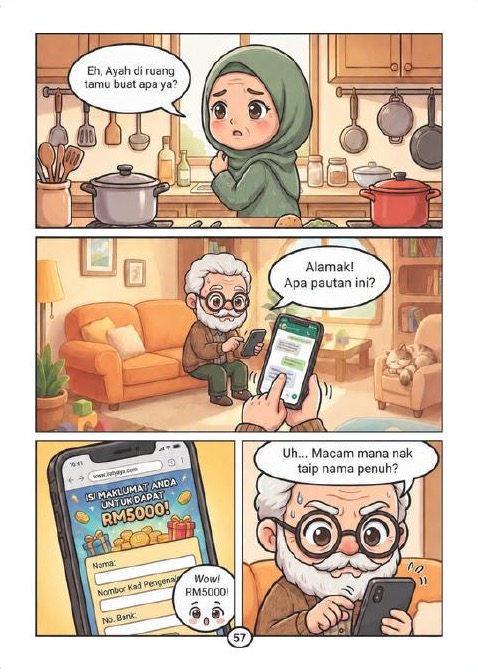 Halaman komik ScamAlert Junior Buku 2, contoh 8